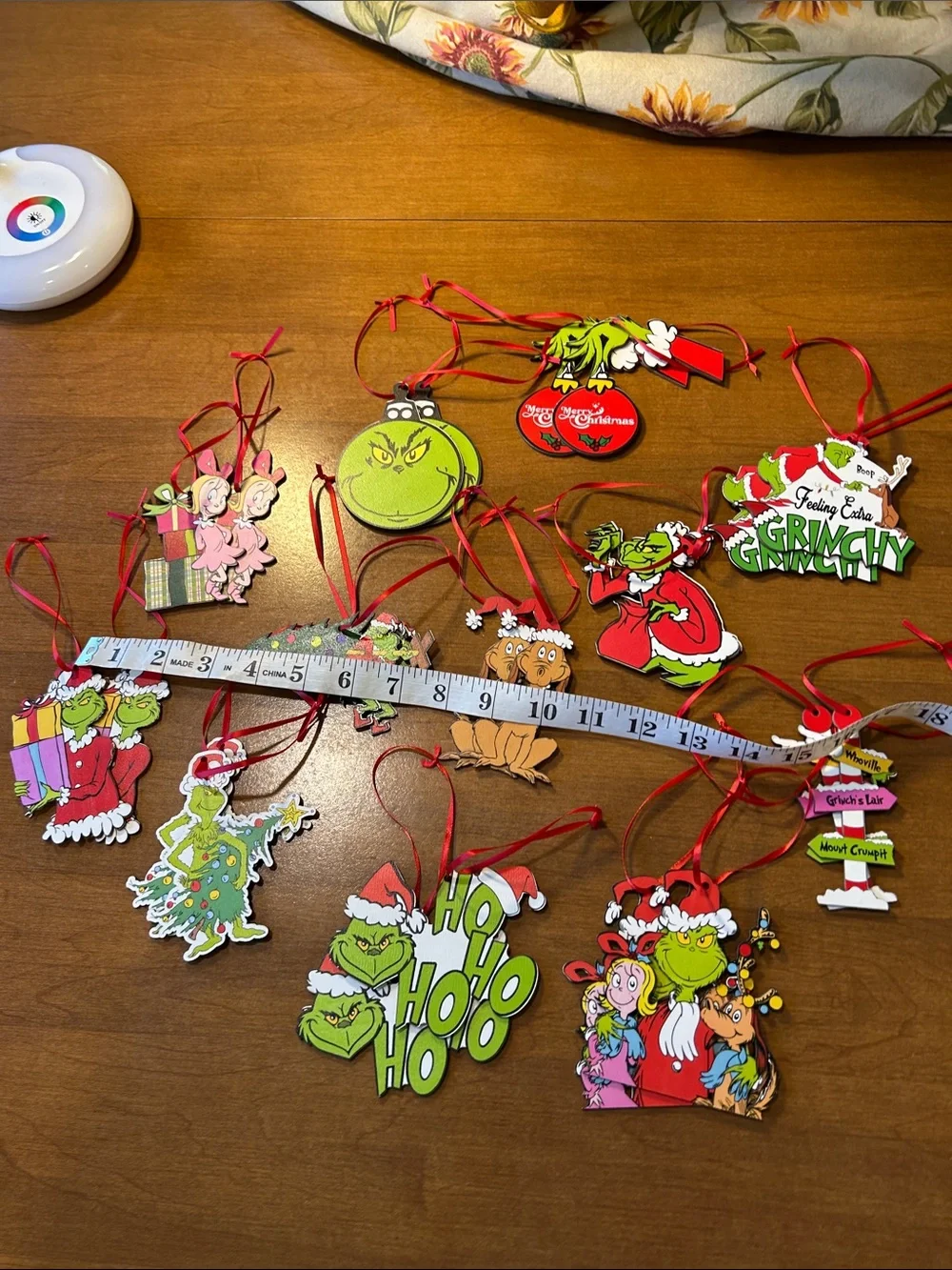 The Grinch Christmas Ornament Set - 24 Holiday Characters (Green, Red, White)